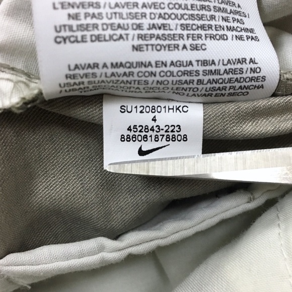 NIKE Golf Pants Sport Capri Crop Dri-Fit Cargo Pocket Cuffed Dots Stretch Size 4 - Picture 12 of 13